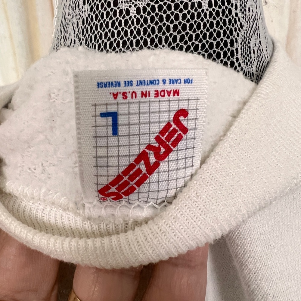 Vintage 90s COTTAGECORE Puffy Bunny JERZEES USA Crew Neck Sweatshirt sz L - Picture 6 of 6